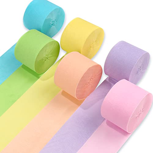 PartyWoo Lot de 6 banderoles en papier crépon de 150 m, lot... - Amazon France à 0.60€