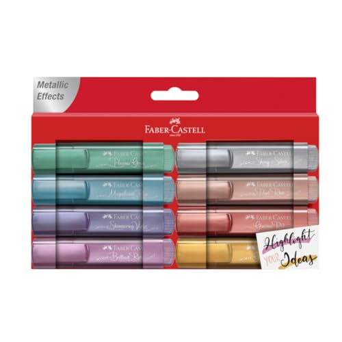 Faber-Castell 154689 - Highlighter TL 46 Metallic Pack of 8 - Maison & Cuisine Amazon Royaume-Uni à 6.00€