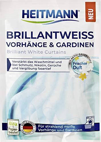 HEITMANN Rideaux et rideaux Blanc brillant 50 g - Maison & Cuisine Amazon France à 2.41€