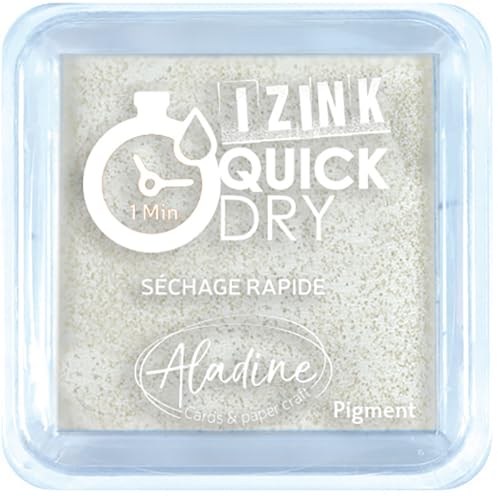 Aladine Izink Quick Dry Stempelkissen, Weiß, 5 x 5 cm - Maison & Cuisine Amazon Allemagne à 6.26€