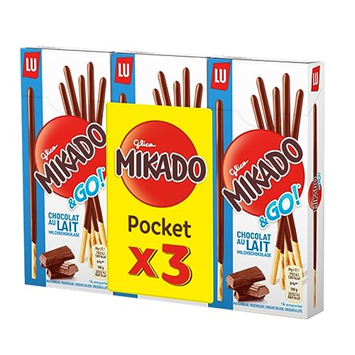 Mikado Biscuit Nappés deChocolat au Lait, 3 x 39g en promo à 3,09€ (-56%) sur Amazon FR