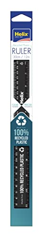 Helix Règle de 30 cm en plastique 100% recyclé - Bricolage & Outils en promo à 5.21€