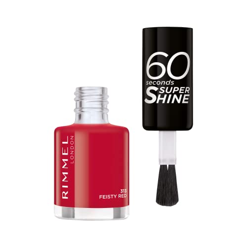 Rimmel 60 Seconds Super Shine Nagellak - 313 Feisty Red - Auto & Moto en promo à 2.10€