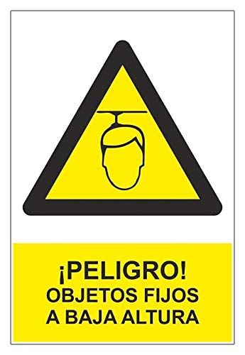 Becral® - Señal PELIGRO OBJETOS A BAJA ALTURA de tamaño... - Fournitures Bureau Amazon Espagne à 0.99€