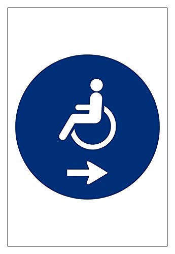 Becral® - Señal de obligación USO MINUSVALIDOS FLECHA... - Fournitures Bureau Amazon Espagne à 0.99€