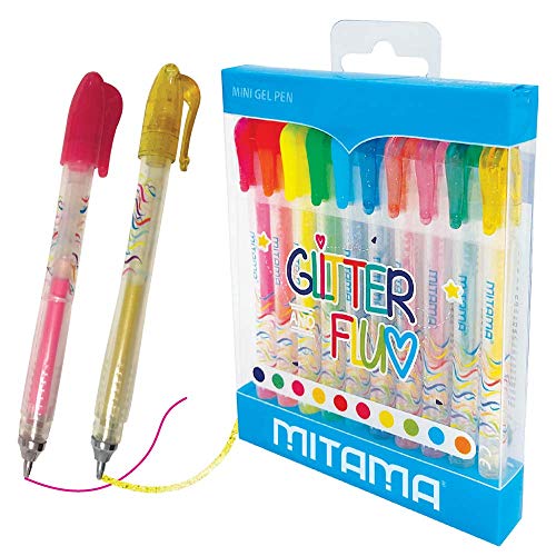 Mitama - Mini stylo Gel Glitter et Néon, 10 pièces, pointe... en promo à 3,39€ (-73%) sur Amazon FR