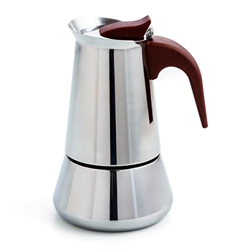 Quid Milan Cafetière en acier inoxydable 4 tasses - Bricolage & Outils en promo à 17.80€