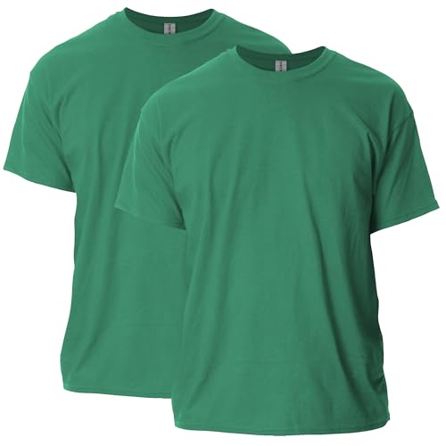 Gildan Camiseta para Hombre (Paquete de 2), Verde Kelly, L - Mode & Vêtements Amazon Espagne à 6.01€