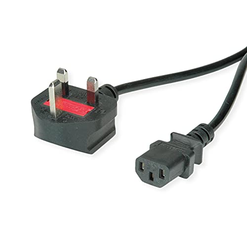 VALUE UK Netzkabel, gerade IEC-Buchse, 10A, schwarz, 1,95 m - Sports & Fitness en promo à 6.49€