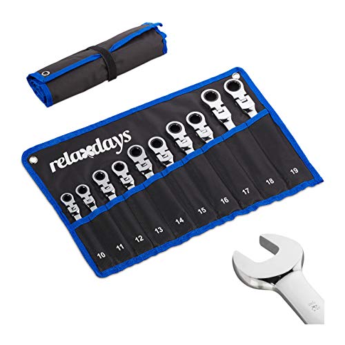 Relaxdays Clé ajustable jeu de 10, plate, à oeil et... - Bricolage & Outils Amazon France à 41.99€