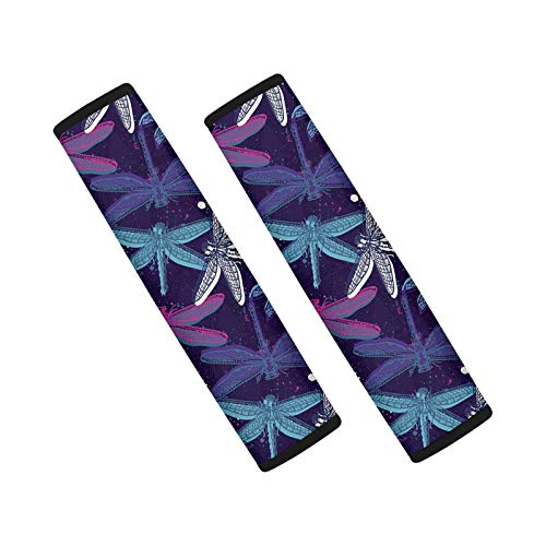 SEANATIVE Purple Dragonfly Car Seat Belt Pad Cover 2 Pcs... - Bon plan à 2.00€