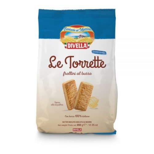 Divella Le Torrette Shortbread Biscuits with Butter 350g... - Épicerie Amazon Royaume-Uni à 1.30€