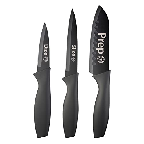 MasterChef Kitchen Knives Set of 3 for Cooking - Chef... - Maison & Cuisine Amazon Royaume-Uni à 8.95€