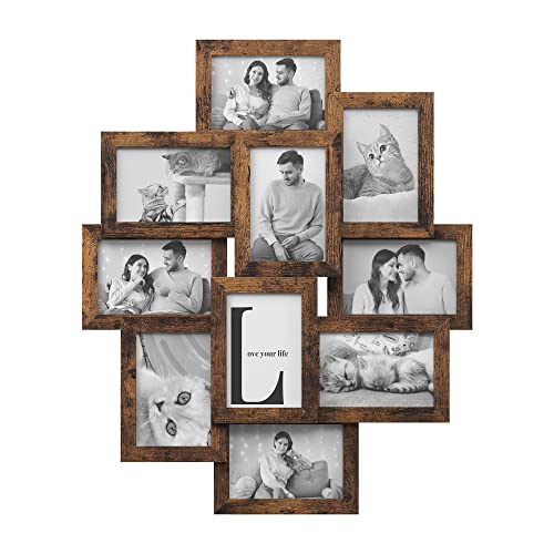 SONGMICS Cadres Pêle-Mêle, 10 Cadres pour Photos 10x15 cm... - Maison & Cuisine Amazon France à 27.65€
