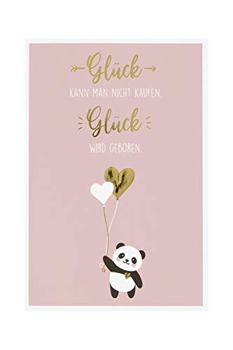 BSB Biglietto di auguri per la nascita "Glück" (rosa) con... - Maison & Cuisine Amazon Italie à 2.95€