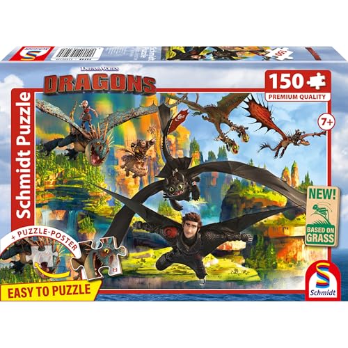 Schmidt Spiele 56548 Dragons-Puzzle Infantil (150 Piezas)... - Jouets & Jeux Amazon Espagne à 5.06€