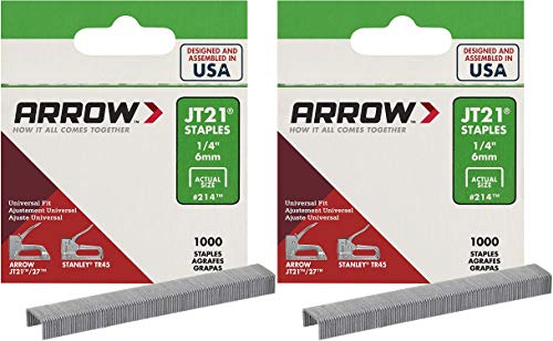 Arrow Fastener 214 Lot de 2 agrafes JT21 1/4" - Bricolage & Outils Amazon France à 20.03€