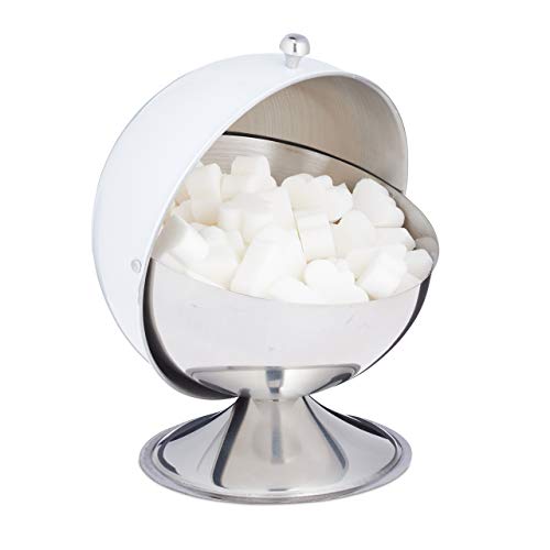Relaxdays Zuckerdose, mit Rolldeckel, glänzender Edelstahl... - Home & Kitchen Amazon Germany à 7.49€