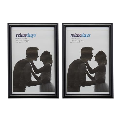 Relaxdays 2 Marcos Fotos Clásicos 10x15 cm, Portafotos... - Amazon Espagne à 9.00€