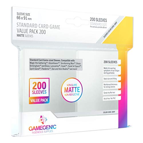 Asmodee Gamegenic - Standard Card Game Value Pack 200 Matte... - Jeux Vidéo & Consoles en promo à 10.95€