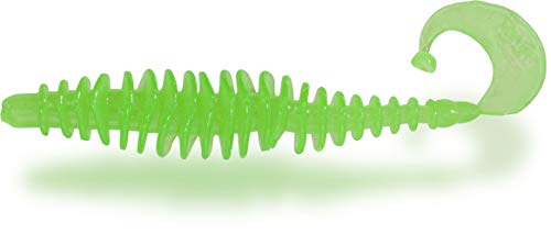 Magic Trout 1,5g 5,5cm T-Worm Twister neon grün Käse 6 Stück - Bon plan à 3.71€