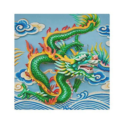 Mnsruu Serviettes de table en polyester motif dragon... - Maison & Cuisine Amazon France à 1.61€