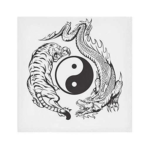 Mnsruu Chinesische Yin und Yang Dragon Tiger weiße... - Maison & Cuisine Amazon Allemagne à 1.61€