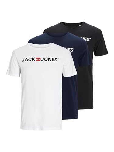 JACK & JONES Jjecorp Logo tee SS Crew Neck 3pk MP Camiseta... - Amazon Espagne à 12.99€