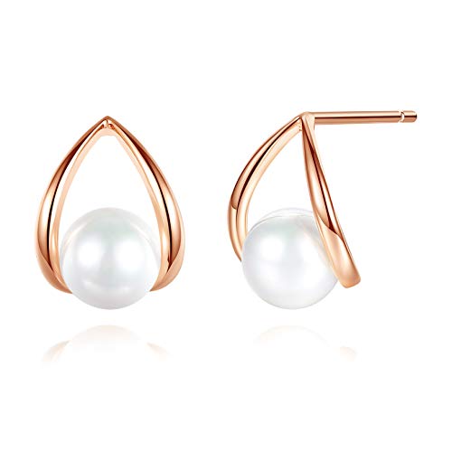 VIKI LYNN Pendientes de tuerca de oro rosa de 18 quilates... - Bijoux & Montres Amazon Espagne à 13.56€