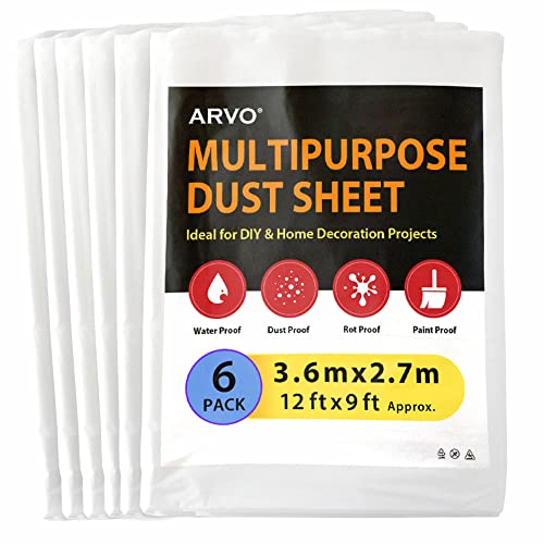 ARVO 6 Pack Extra Large Plastic Dust Sheets for Decorating... - Maison & Cuisine Amazon Royaume-Uni à 5.95€