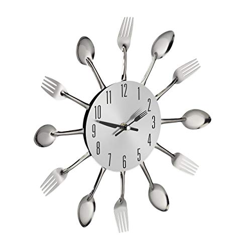 Relaxdays Wall Clock Cutlery, Kitchen Decoration, 12 Spoons... - Maison & Cuisine Amazon Royaume-Uni à 21.59€