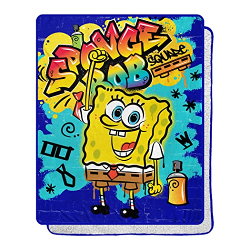 Northwest Squarepants Silk Touch Sherpa Throw Blanket... - Amazon UK à 26.65€