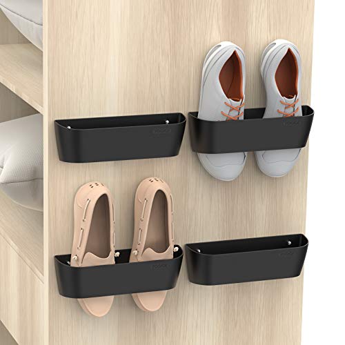 Yocice Wall Mounted Shoes Rack 4Pack with Sticky Hanging... - Home & Kitchen Amazon UK à 12.42€