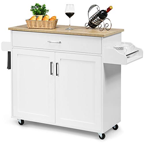 COSTWAY Chariot de Cuisine avec Porte-Serviettes et étagère... - Maison & Cuisine Amazon France à 79.99€