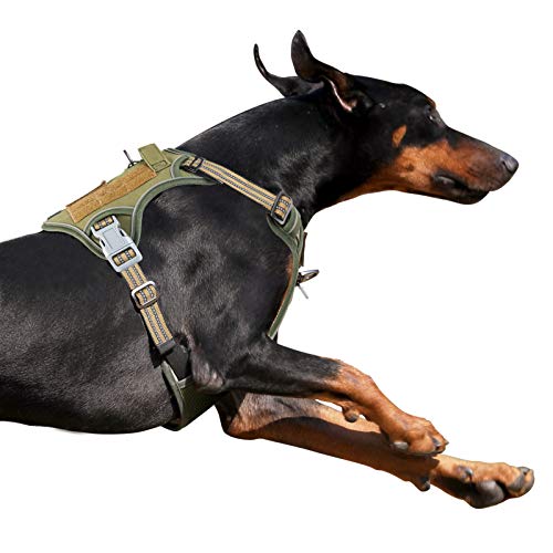 BUMBIN Tactical Dog Harness for Large Dogs, No Pull... - Animalerie en promo à 8.25€