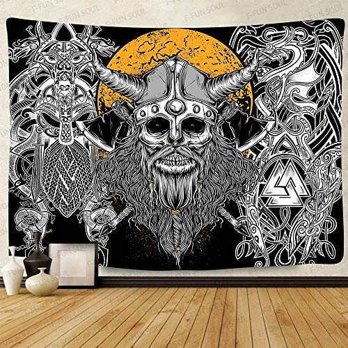 F-FUN SOUL Tapiz Vikings Odin Nordic Warriors Tapiz de 203... - Amazon Espagne à 14.54€