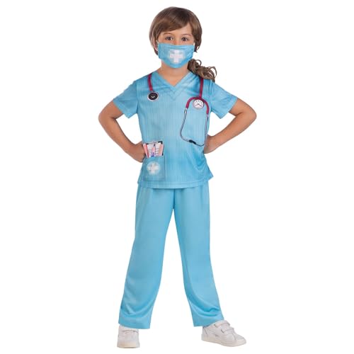 amscan Disfraz de médico sostenible para niños, azul claro... - Jouets & Jeux en promo à 11.07€