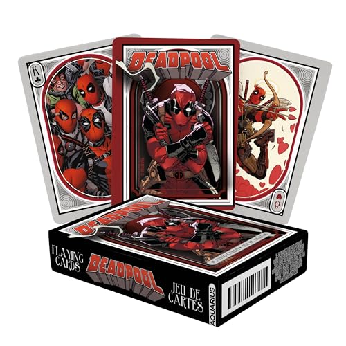 AQUARIUS Marvel Comics Deadpool Playing Cards - Black... - Jouets & Jeux Amazon France à 15.73€