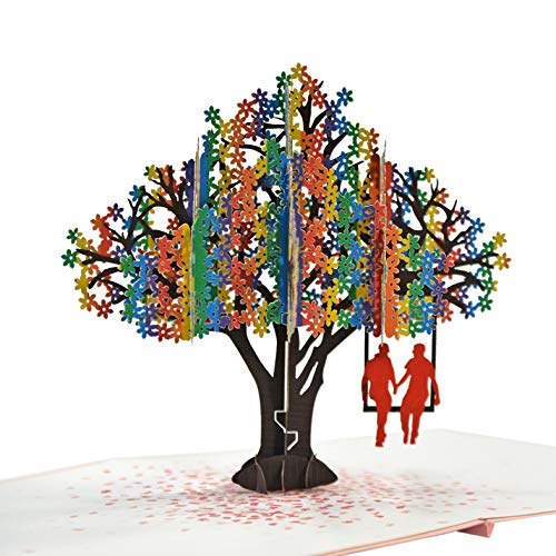 CUTPOPUP LGBT Gay Heart Tree Pop Up Card LGBT Wedding Card... - Auto & Motorcycle Amazon Italy à 6.01€