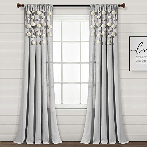 Lush Decor Boho-Fenstervorhang mit Quaste, Leinen, 213,4 x... - Amazon Allemagne à 31.97€