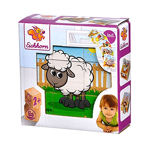 Eichhorn - Cube Photo Ferme, 9 Blocs de Construction avec 6... - Jouets & Jeux Amazon France à 9.51€