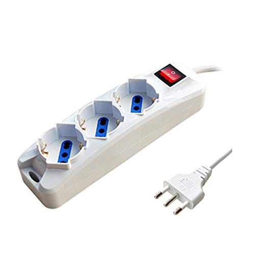 Regleta 3pos bipaso/schuko clavija 16 A + interruptor. - Bricolage & Outils en promo à 6.30€