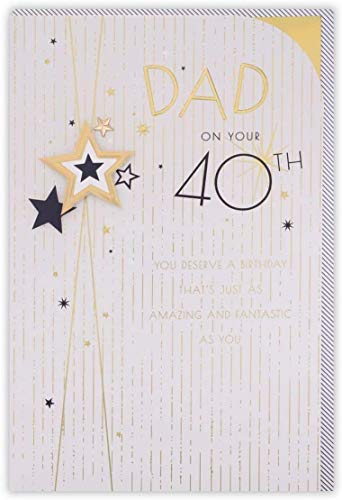 Clintons: Stars With Gold Detail, Dad 40th Milestone... - Auto & Moto Amazon Royaume-Uni à 3.54€