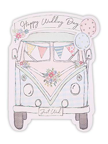 Clintons: Carte de mariage rétro Van avec fanion, carte de... - Auto & Moto Amazon France à 6.61€