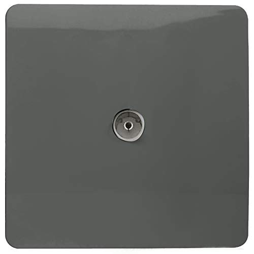 Trendi Artistic Modern Glossy Tactile TV Socket Charcoal - Maison & Cuisine en promo à 8.69€