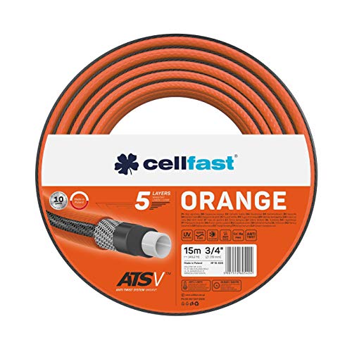 Cellfast Orange ATSV Garden Hose, 5-Layer Hose, Water Hose... - Jardin & Extérieur Amazon Royaume-Uni à 30.23€