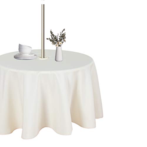 LUSHVIDA Nappe d'extérieur Ronde avec Trou de Parasol et... - Jardin & Extérieur Amazon France à 13.53€