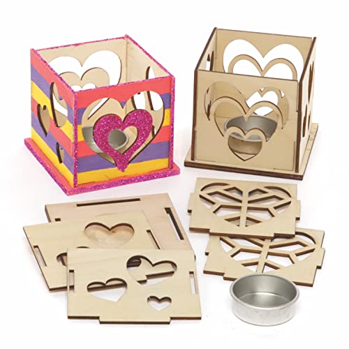 Baker Ross AX817 Heart Tealight Kits - Pack of 3, Ready to... - Jouets & Jeux Amazon Royaume-Uni à 5.99€