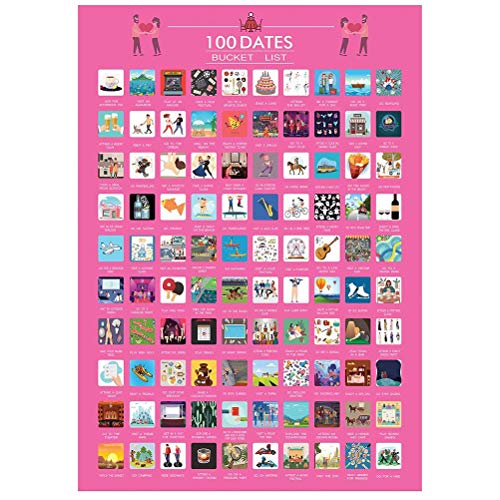 RetroFun Gratta e Vinci Poster per Coppia, 100 Date Gratta... - Maison & Cuisine Amazon Italie à 12.09€