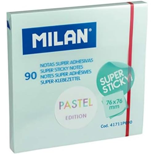 Blocco 90 fogli super adesivi blu pastello 76 x 76 mm NUOVO - Amazon Italie à 2.91€